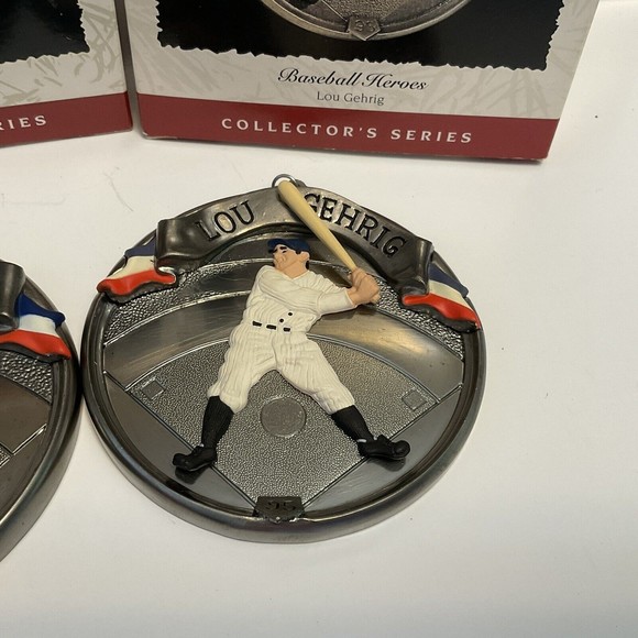 Hallmark Keepsake Ornaments Baseball Heroes B. Ruth,Lou Gehrig, Satchel Paige - Picture 4 of 5
